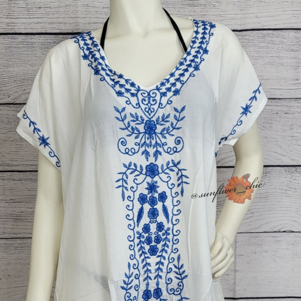ONE LEFT [NEW] Embroidered Beach Cover-up - Picture 8 of 15